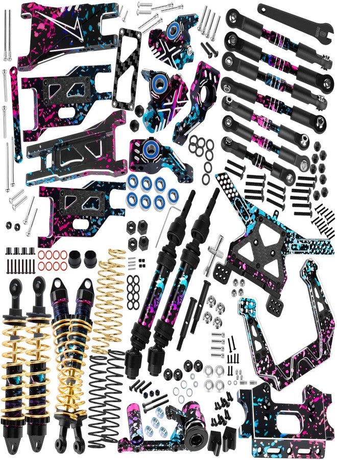hopsupRC Shocks Absorber Damper&Drive Shaft Axles CVD Driveshafts&Suspension A Arms&Steering Block&Hubs Caster Blocks&Shock Tower&Links Toe Link&Bulkhead Upgrades Parts for 1/10 Slash 2WD (VXL).colour - Image 1